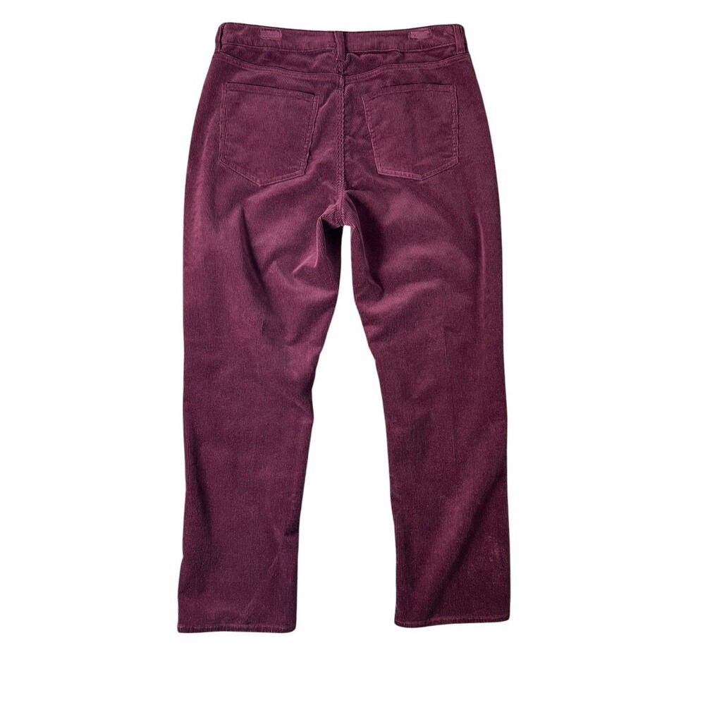 Quince Women's Burgundy Organic Stretch Corduroy Straight Leg Pants Jeans  14 - Picture 3 of 12